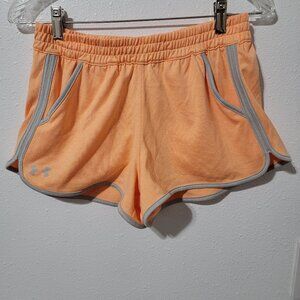 Under Armour Shorts Tech Twists athletic heatgear loose Womens Small in Orange